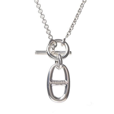 hermes chaine d'ancre pendant|hermes chaine d'ancre necklace silver.